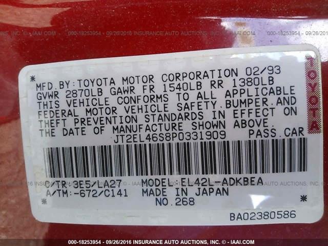 1993 Toyota Tercel (CC-961049) for sale in Helena, Montana