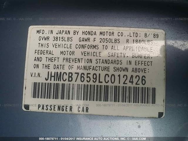 1990 Honda Accord (CC-961727) for sale in Online Auction, Online