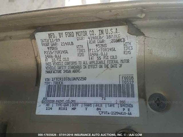1990 Ford Ranger (CC-961737) for sale in Online Auction, Online