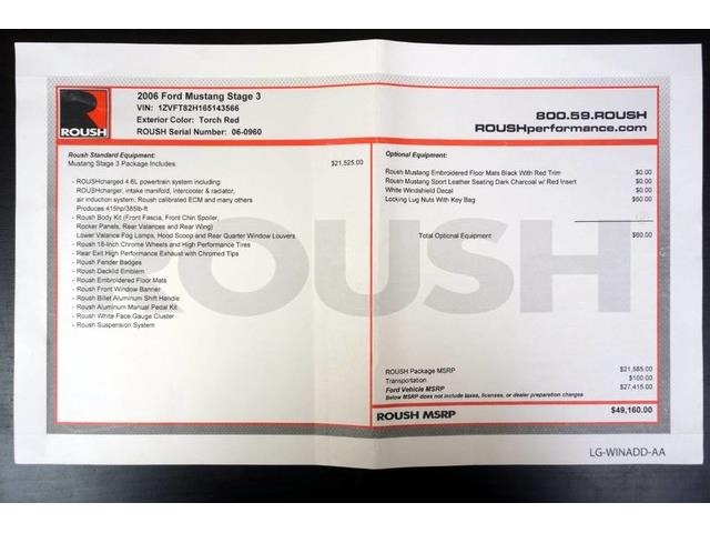 2006 Ford Mustang Roush Stage 3 (CC-962778) for sale in Solon, Ohio
