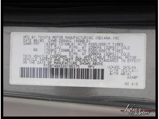 2003 Toyota Sequoia (CC-971787) for sale in Elmhurst, Illinois