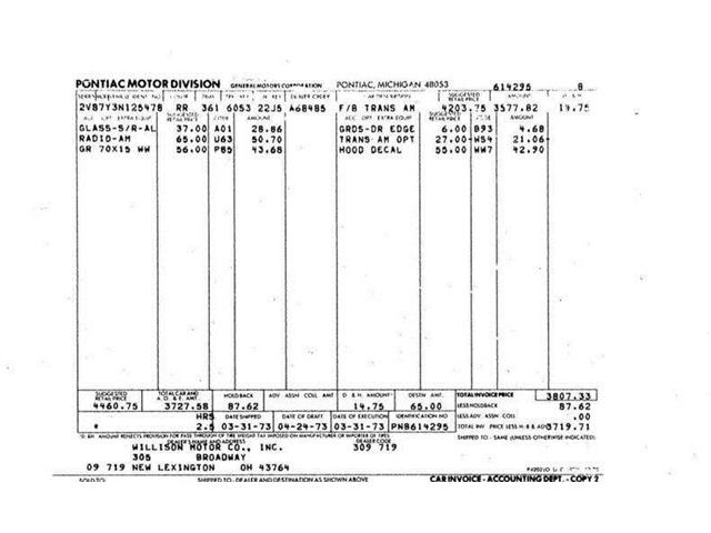 1973 Pontiac Firebird Trans Am (CC-978904) for sale in Clarksburg, Maryland