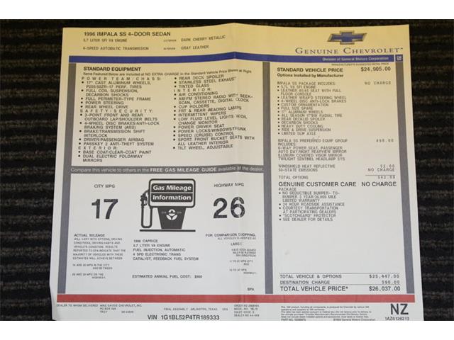 1996 Chevrolet Impala SS (CC-980664) for sale in Kentwood, Michigan
