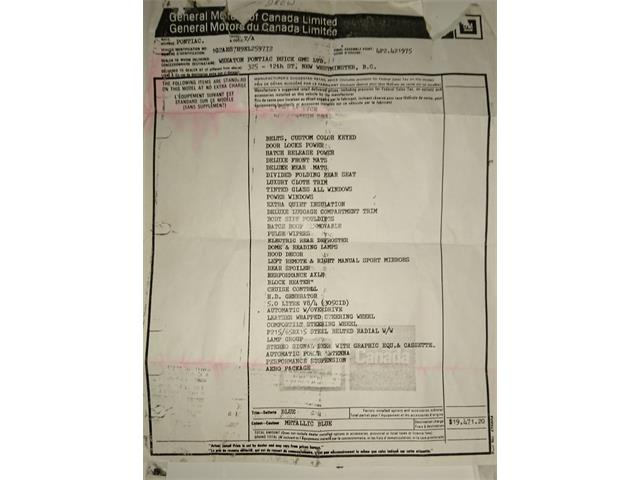 1984 Pontiac Firebird (CC-992431) for sale in Gatineau, Quebec